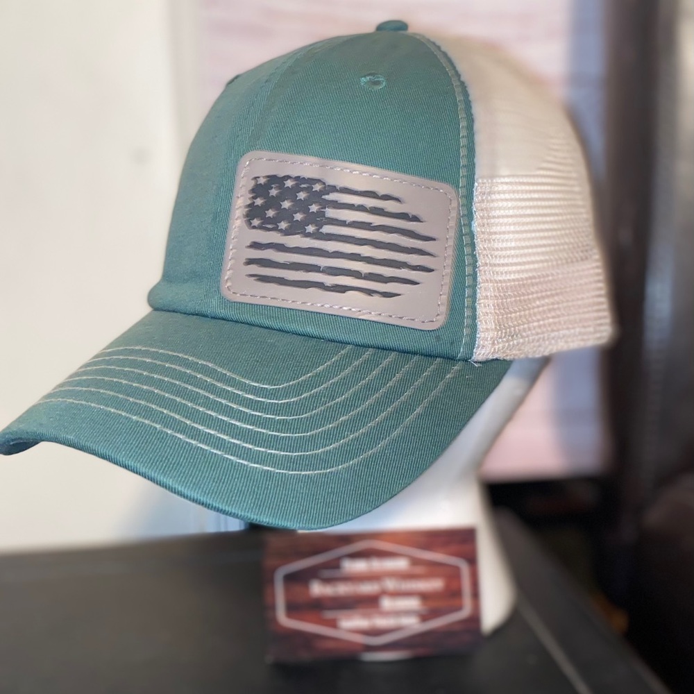 Leather Patch Hat - image 1